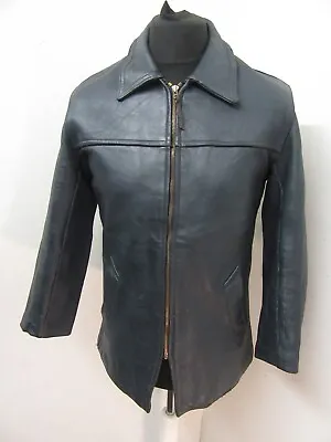 Buy Vintage 50's French Leather Motorcycle Jacket Size Xs • 69£