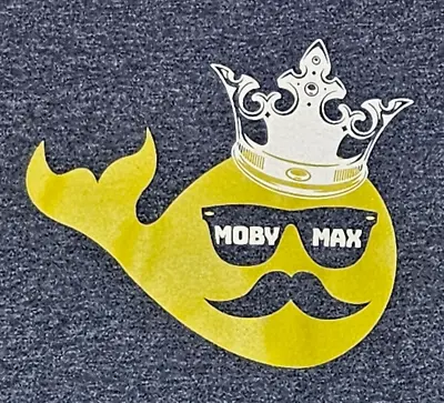 Buy Moby Max Whale Heather Navy Size S/M Tiara Crown T-Shirt Nautical Captain • 9.10£