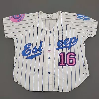 Buy VINTAGE 80s 90 Shirt Womens Short Sleeve Baseball Esleep Joe Boxer WKEZ 101.7 FM • 21.25£