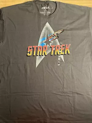 Buy Star Trek Official Licensed Graphic T Shirt Size 2XL Gray NEW W/Tags • 12.55£