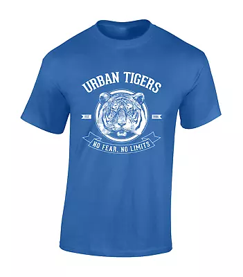 Buy Urban Tigers Mens T Shirt Cool Gym Training Top Fashion Summer Holiday • 7.99£