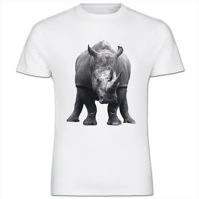 Buy Rhino With Huge Horn Mens Cotton T-Shirt • 6.99£