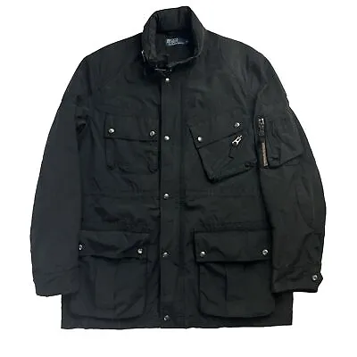 Buy Polo Ralph Lauren Utility Jacket Black Field Coat XL Military • 120£