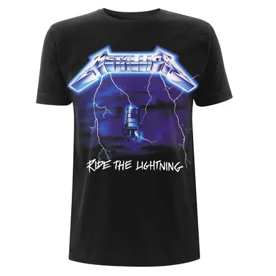 Buy Metallica T Shirt Ride The Lightning Tracks Official Black Mens Metal Rock Merch • 15.48£