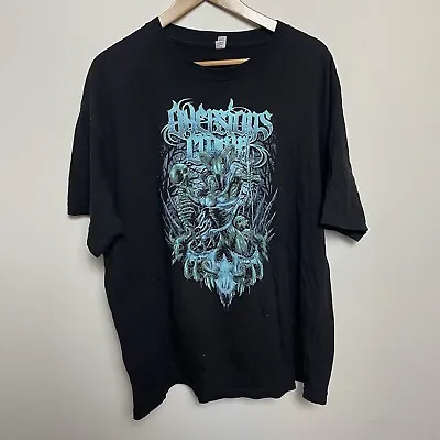 Buy Aversions Crown Metal Band Shirt Size XL Men's Black Deathcore Graphic • 11.05£