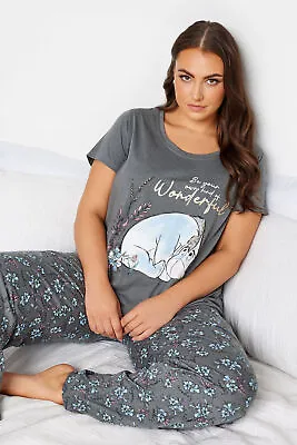 Buy DISNEY Plus Size Eeyore Print Wide Leg Pyjama Set • 34.99£
