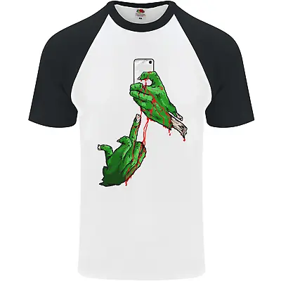 Buy Zombie Selfie Funny Halloween Horror Mens S/S Baseball T-Shirt • 8.99£