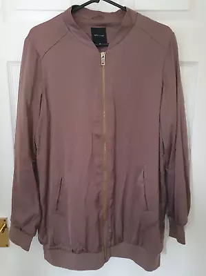 Buy Womens Bomber New Look Jacket Silk Finish 14 Zipped New Look Light Brown • 10£