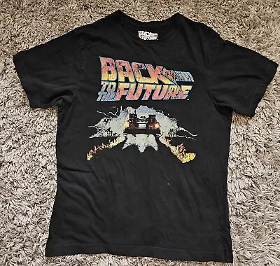 Buy Back To The Future Mens T-Shirt Medium Black • 7£