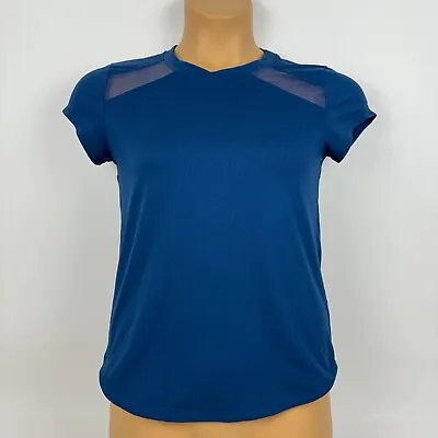 Buy Oiselle Hawkeye T-Shirt Tee Mesh Panels Blue Womens 6 • 15.99£