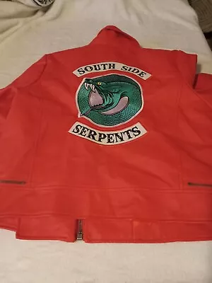 Buy Riverdale Red South Side Serpents Embroidered Womens Jacket Size Large • 28.50£