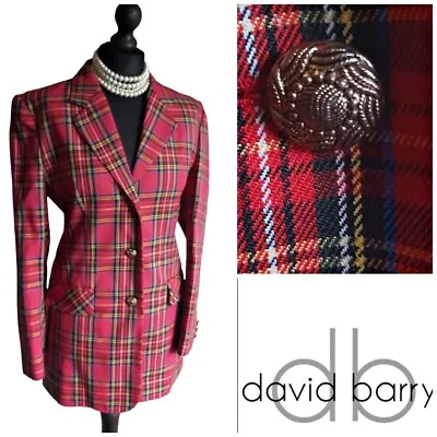Buy Ladies Tweed Tartan Red Jacket  Womens Ladies Size 10 • 29£