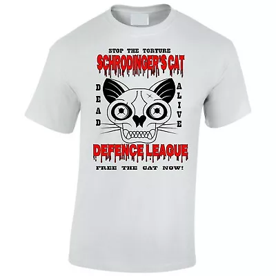 Buy Schrodinger's Cat T-Shirt Men's Direct To Garment Print Physics Science Funny • 11.95£