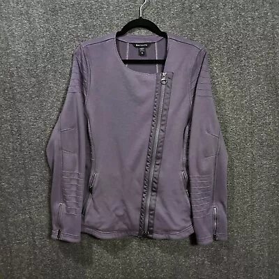 Buy Athleta Moto Jacket Womens Sz XL Purple Asymmetric Zip Long Sleeve *Minor Flaw* • 21.20£