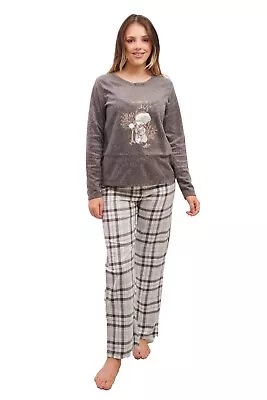 Buy Womens Ladies Pyjamas PJ Top Bottoms Set Loungewear Fleece Tatty Teddy Size 4-22 • 14.99£