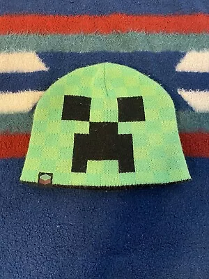 Buy Minecraft Creeper Face Jinx Green Beanie Hat Winter Cap Acrylic Mojang Gamer • 1.92£