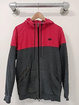 Buy Adidas Originals California Hoody Mens Medium M Red Grey Zip Trefoil Hoodie • 16.25£