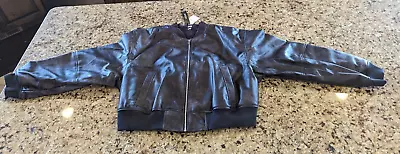 Buy H&M Women's Coated Bomber Jacket Dark Grey Washed Size L • 49.26£