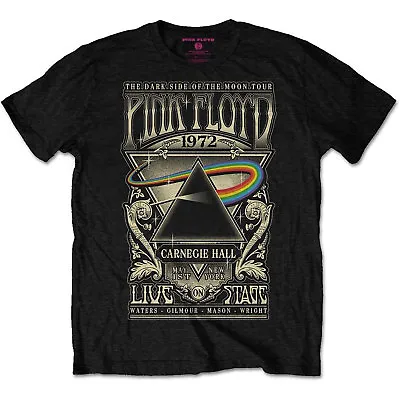 Buy Pink Floyd OFFICIAL T-Shirt Dark Side Of The Moon CARNEGIE HALL Black/White C3 • 15.95£