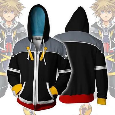 Buy Anime Kingdom Hearts Sora Hoodie Sweater Cosplay Adult Clothing Sweatshirt Coat • 28.44£