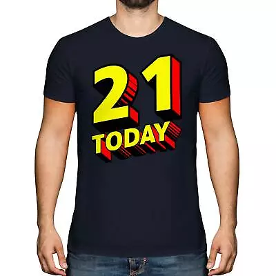 Buy 21 Today Comic Superhero Design Mens Tshirt Gift Present 21st Birthday Party Age • 9.95£