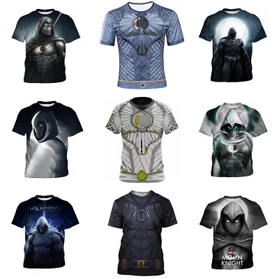 Buy Moon Knight 3D T-Shirts Cosplay Superhero Marc Specto Sports Fitness Tops Tee • 11.40£