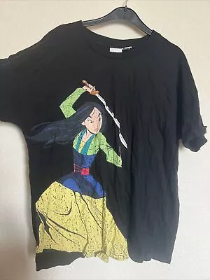Buy Disney Black Mulan T-shirt Size S • 3£