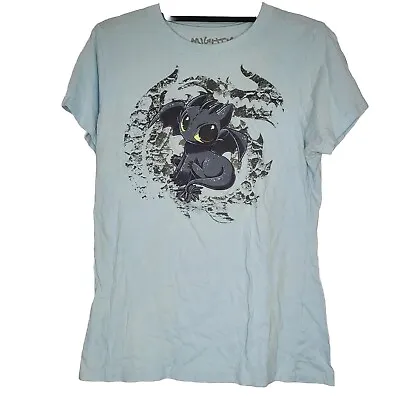 Buy Dreamworks Toothless T-shirt X-large Light Blue How To Train Your Dragon • 5.53£