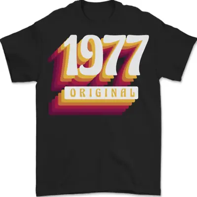 Buy Retro 46th Birthday Original 1977 Mens T-Shirt 100% Cotton • 8.47£