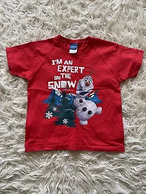 Buy Disney Frozen Olaf Christmas T-shirt Age 5-6 Years • 2.90£