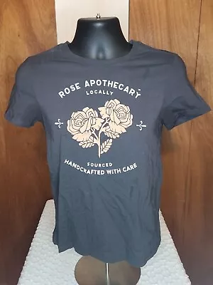 Buy Schitts Creek 'Rose Apothecary' Black Women's Short Sleeve Shirt Size XS TV Show • 5.17£