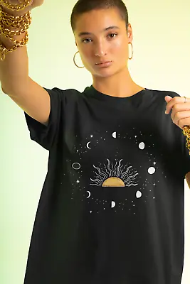 Buy Moon Shapes And Sun T Shirt Astrological Tarot / %100 Premium Quality • 12.95£