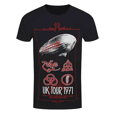 Buy Led Zeppelin T-Shirt UK Tour 1971 Rock Band New Black Official • 15.95£