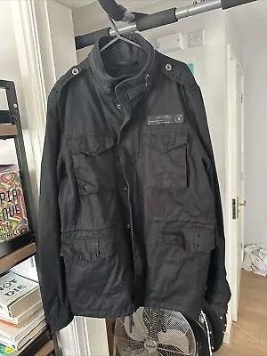 Buy All Saints Mens Jacks Place Field Jacket Military Coat Black XL • 22£