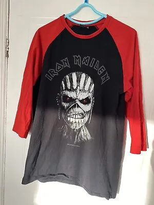 Buy Iron Maiden M The Book Of Souls Tour 2017 Raglan  Baseball Jersey T Shirt • 28.50£