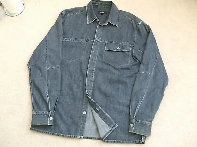 Buy Next Lightweight Denim Shirt / Jacket , Size Medium Concealed Buttons Very Good • 12£