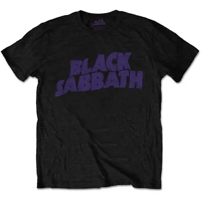Buy BLACK SABBATH- WAVY LOGO VINTAGE Official T Shirt Metal Mens Licensed Merch New • 15.98£