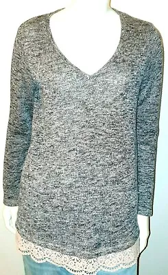 Buy Lace Trim Sparkly Dark Grey Christmas Cute Sexy Jumper George Size 10  • 8.99£
