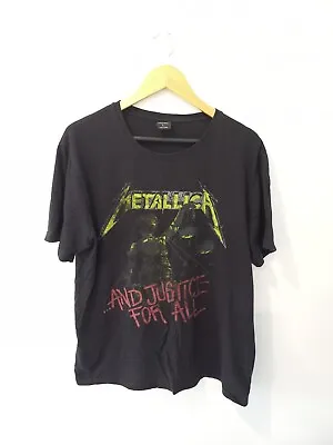 Buy Metallica And Justice For All T Shirt Size L Rock Heavy Metal Tour • 18.59£