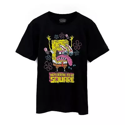 Buy SpongeBob SquarePants Mens Not Afraid To Be Square T-Shirt NS7238 • 17.19£