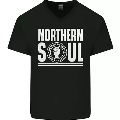Buy Northern Soul Keep The Faith Mens V-Neck Cotton T-Shirt • 11.99£