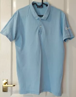 Buy Donna Karen New York Cotton Polo T-Shirt| Blue Colour| Size L • 10£