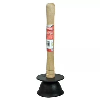 Buy Kingfisher WOODP1 4.5-Inch Wooden Handled Sink Drain Plunger  • 8.79£
