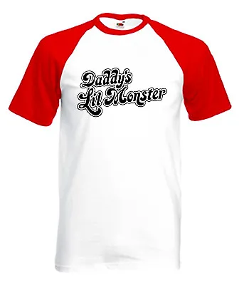 Buy DADDY's LIL MONSTER HARLEY QUINN Suicide Squad Baseball Shirt LONG/SHORT SLEEVE  • 14.19£