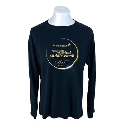 Buy Hobbit Rare Promo T Shirt Large Black 2013 Hobbit New Zealand Air Long Sleeve • 22.50£