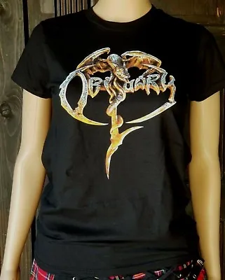 Buy Obituary Womens Official T-shirt Size L • 20.84£