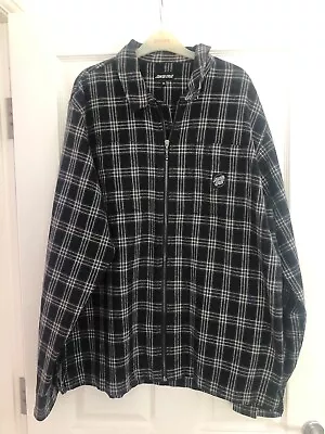 Buy Mens Santa Cruz Checked Overshirt/shirt Size XL • 9.99£