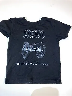 Buy AC/DC For Those About To Rock Black Children's T-Shirt 3T • 11.83£