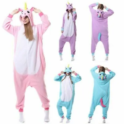 Buy Adult Unicorn Christmas Kigurumi Pajamas Cosplay Costume  Loungewear Jumpsuit • 8.59£