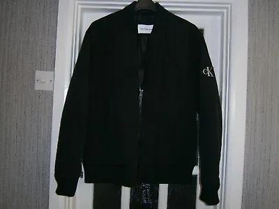 Buy Calvin Klein Jeans Black Padded Bomber Jacket Style XL New • 40£